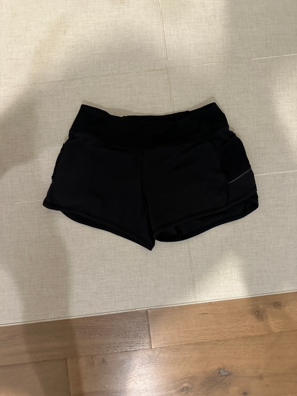 Women's Black Athletic Running Shorts